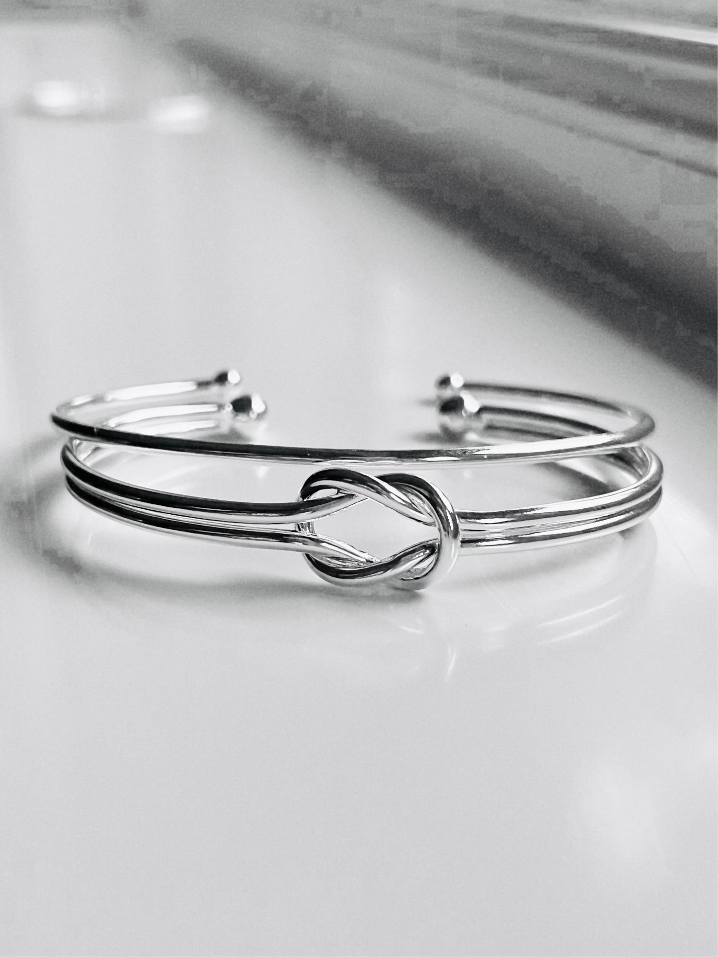 Love Knot Duo Bangle set with Torque and Knot Bangles