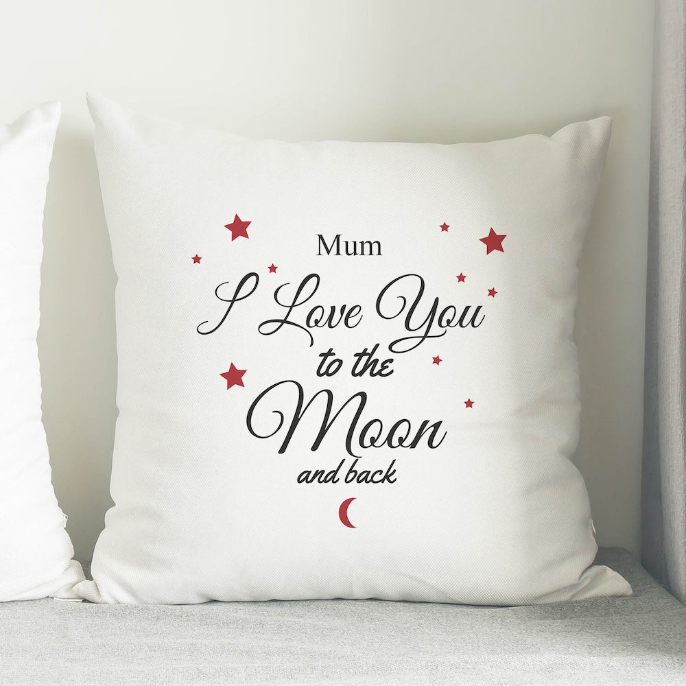 personalised love you to the moon and back valentines cushion gift for her him anniversary love