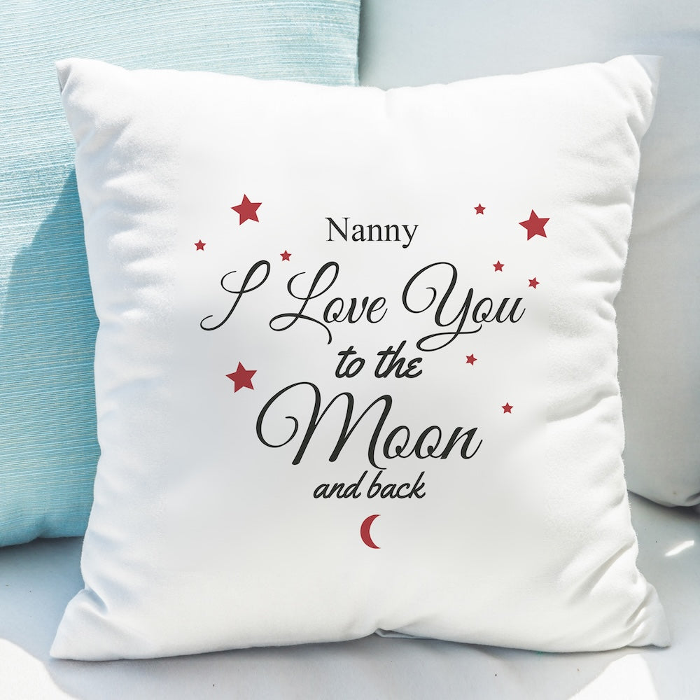 personalised love you to the moon and back valentines cushion gift for her him anniversary love
