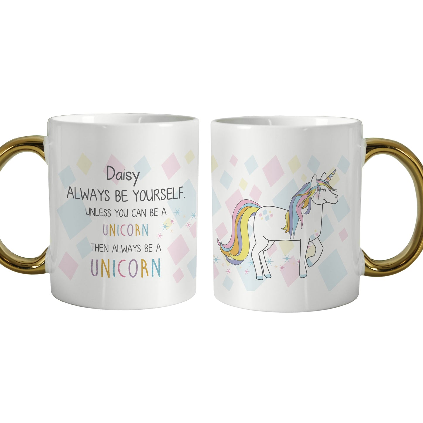 Personalised Always Be A Unicorn Mug Peach Bomb Fashion, Jewellery, Homeware & Gifts Mugs