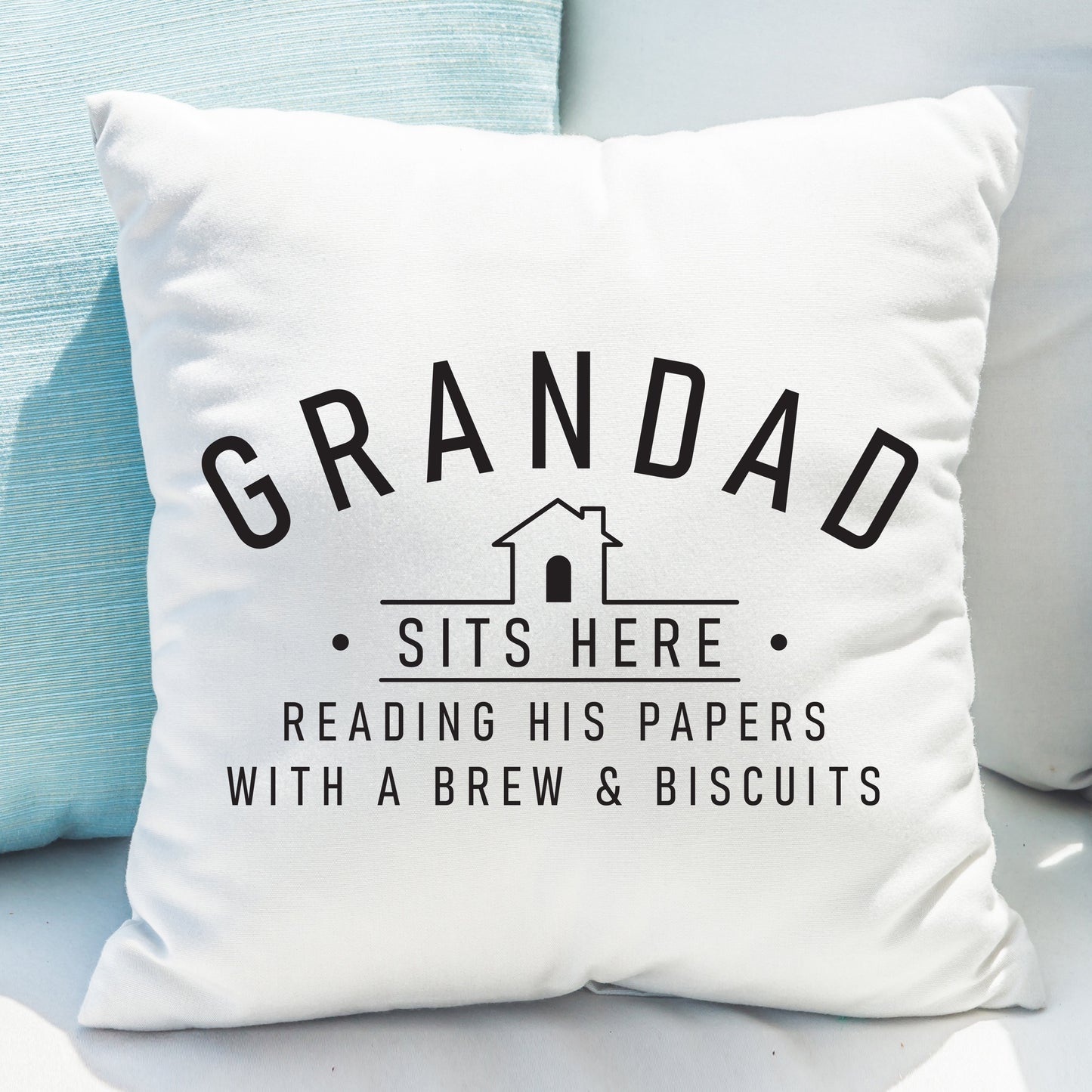 Personalised ...Sits Here Cushion Peach Bomb Fashion, Jewellery, Homeware & Gifts Textiles