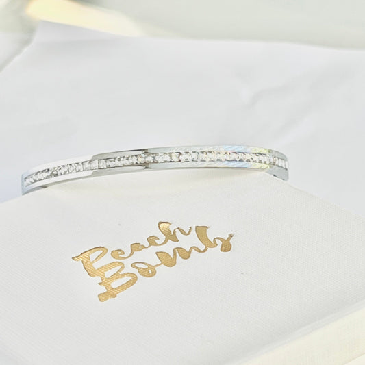 silver bracelet for women hinged bangle mothers day gift present daughter birthday sister friend auntie girlfriend