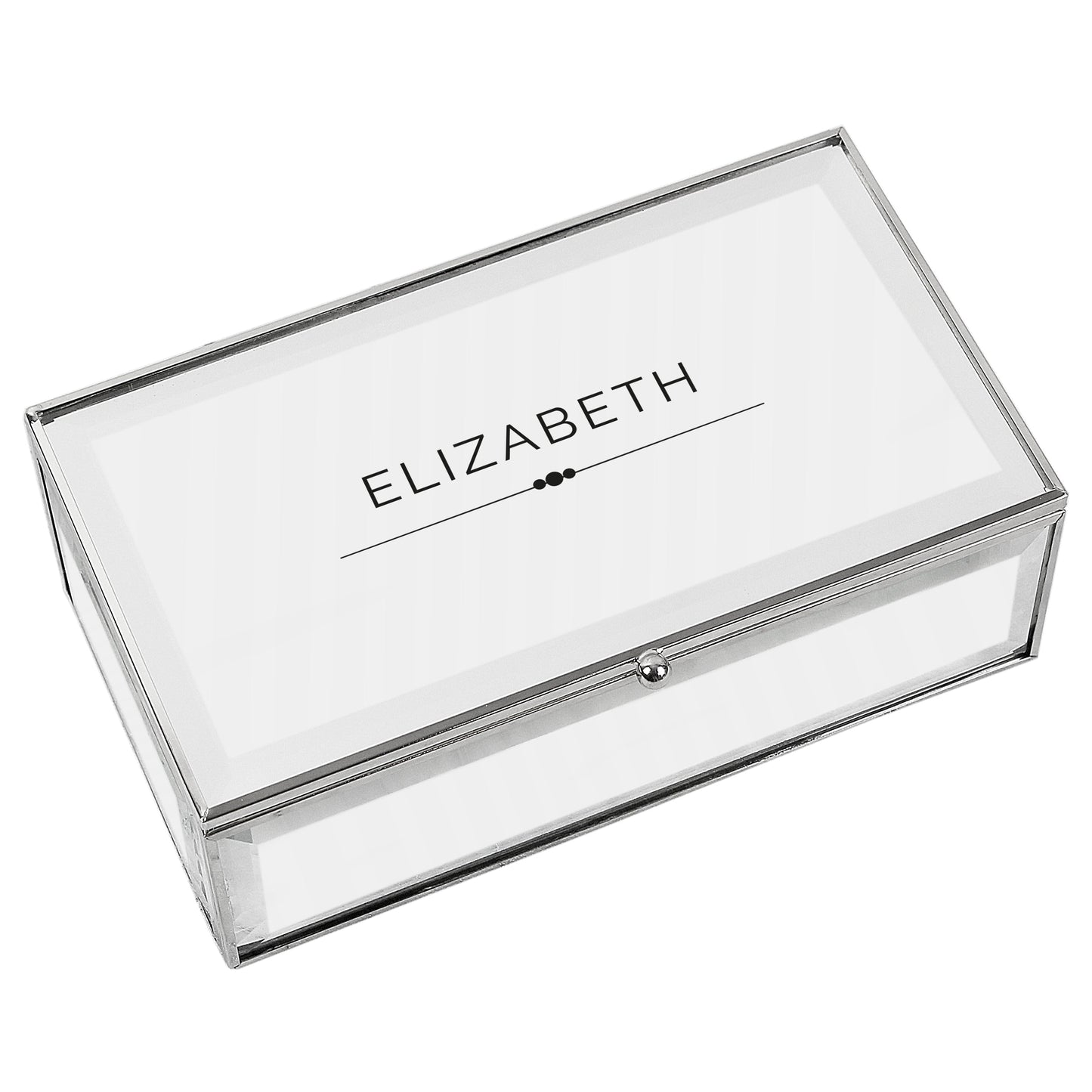 Personalised Classic Mirrored Jewellery Box Peach Bomb Fashion, Jewellery, Homeware & Gifts Trinket, Jewellery & Keepsake Boxes