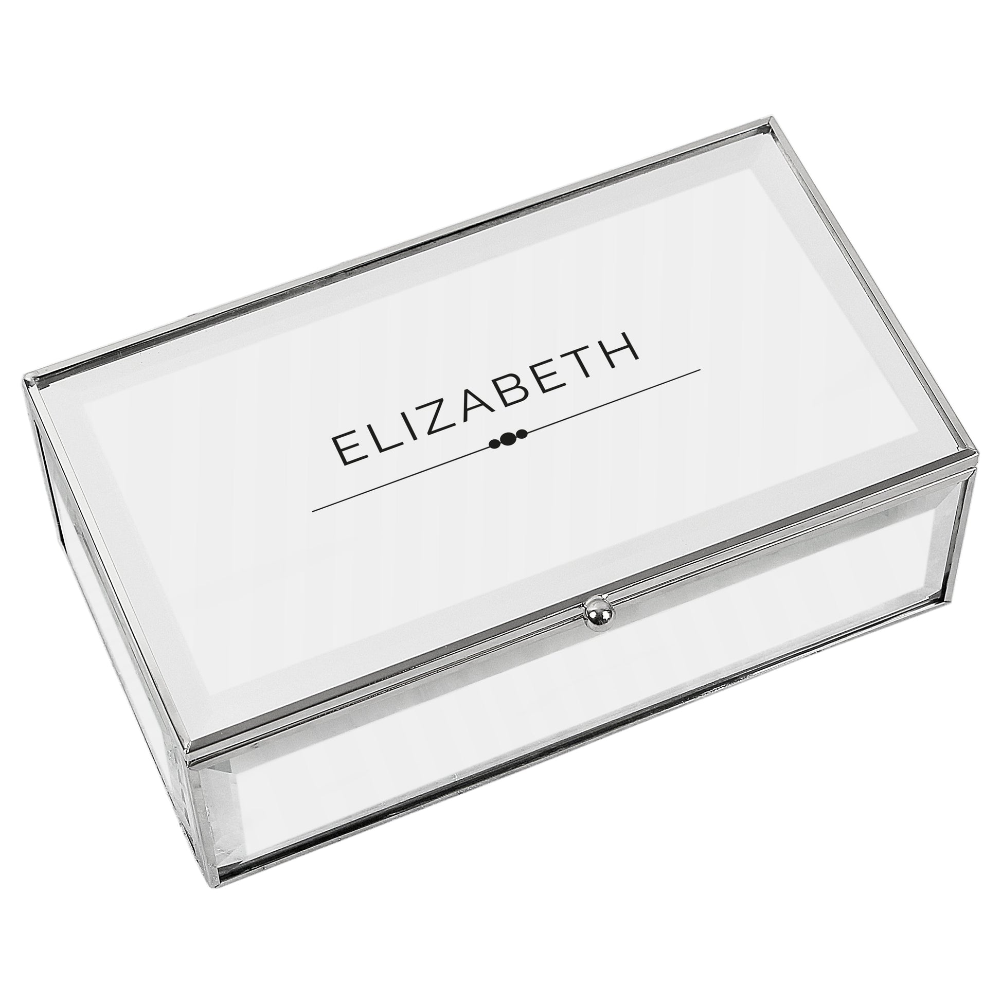Personalised Classic Mirrored Jewellery Box Peach Bomb Fashion, Jewellery, Homeware & Gifts Trinket, Jewellery & Keepsake Boxes