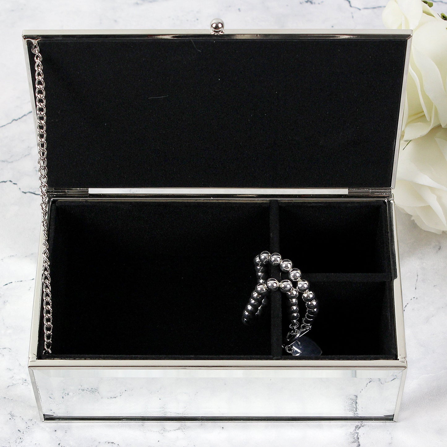 Personalised Classic Mirrored Jewellery Box Peach Bomb Fashion, Jewellery, Homeware & Gifts Trinket, Jewellery & Keepsake Boxes