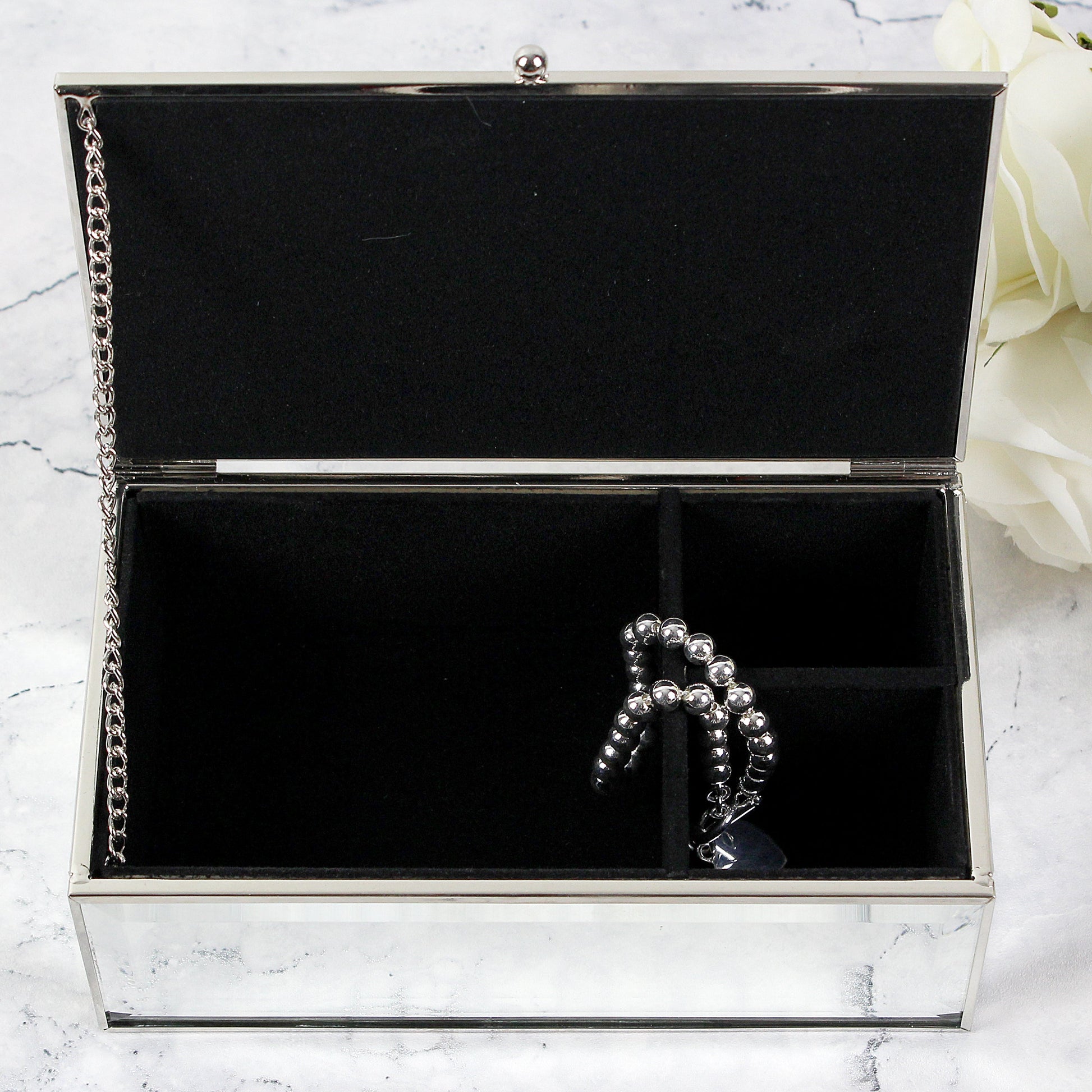 Personalised Classic Mirrored Jewellery Box Peach Bomb Fashion, Jewellery, Homeware & Gifts Trinket, Jewellery & Keepsake Boxes