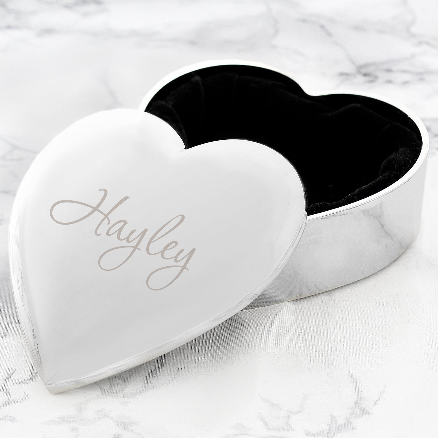 Personalised Name Only Heart Trinket Box Peach Bomb Fashion, Jewellery, Homeware & Gifts Trinket, Jewellery & Keepsake Boxes