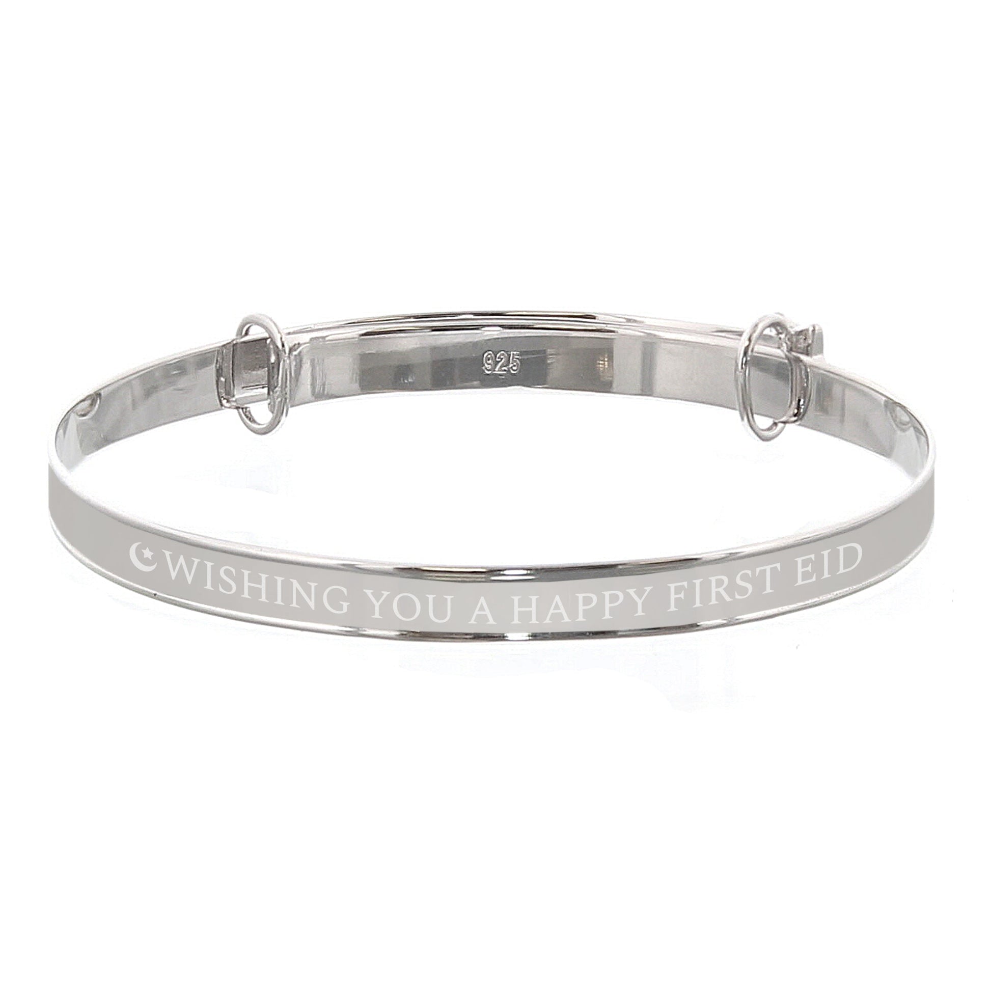 Personalised Eid Sterling Silver Childs Expanding Diamante Star Bracelet Peach Bomb Fashion, Jewellery, Homeware & Gifts Trinket, Jewellery & Keepsake Boxes