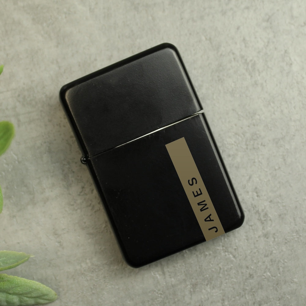 Personalised Name Only Black or Silver Lighter Peach Bomb Fashion, Jewellery, Homeware & Gifts