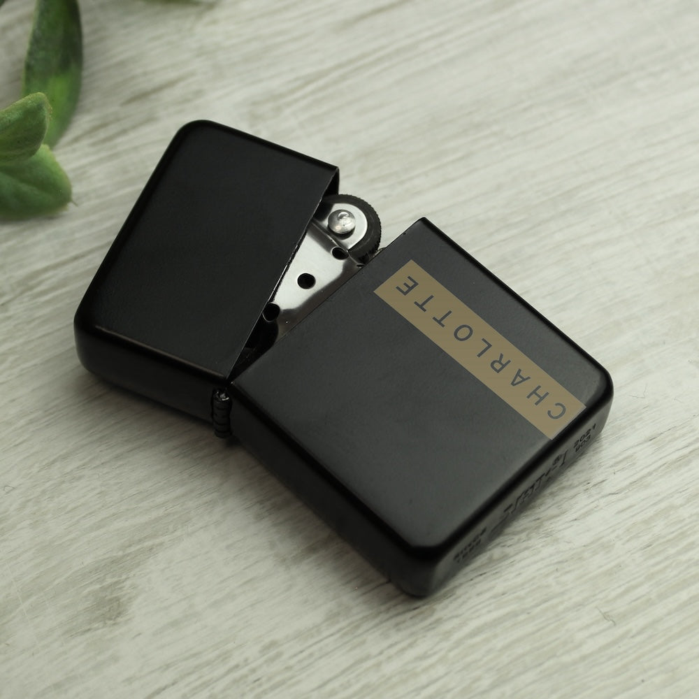 Personalised Name Only Black or Silver Lighter Peach Bomb Fashion, Jewellery, Homeware & Gifts