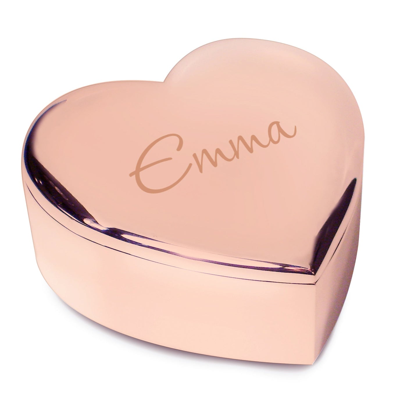 Personalised Name Only Rose Gold Heart Trinket Box Peach Bomb Fashion, Jewellery, Homeware & Gifts