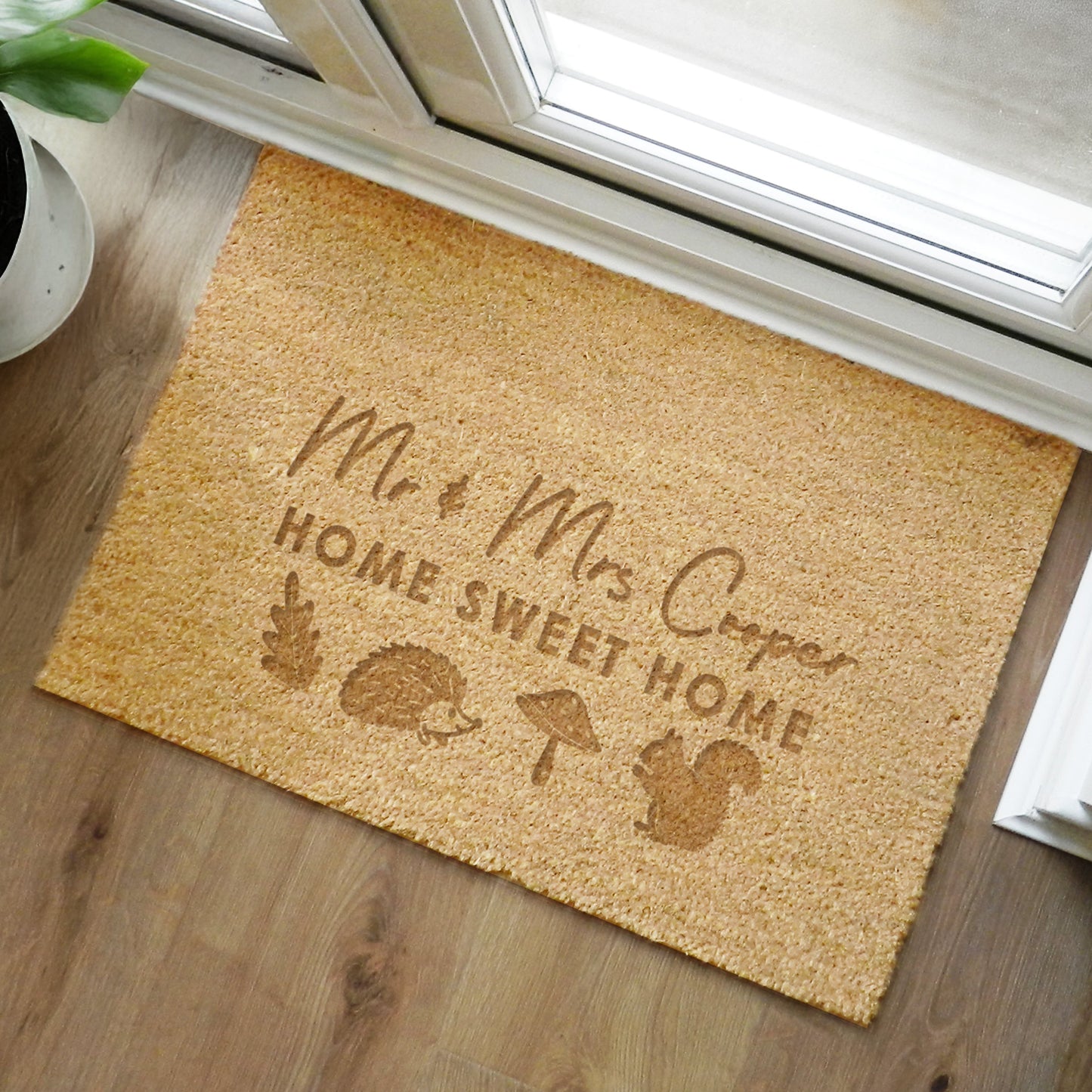 Personalised Pumpkin Rectangle Doormat Peach Bomb Fashion, Jewellery, Homeware & Gifts Doormats