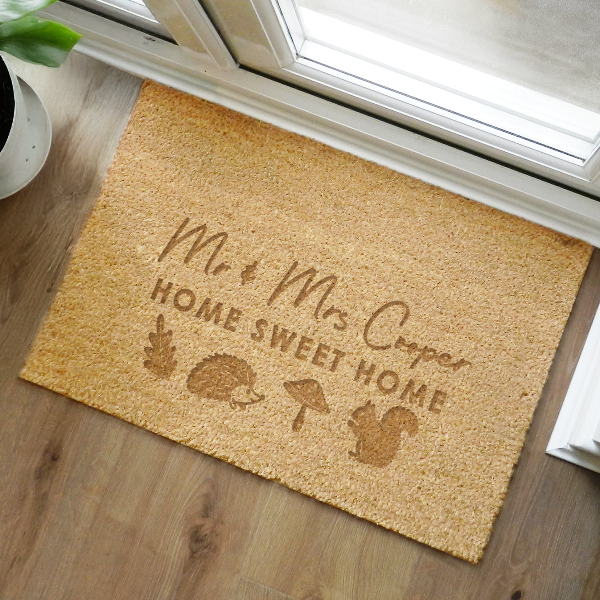 Personalised Pumpkin Rectangle Doormat Peach Bomb Fashion, Jewellery, Homeware & Gifts Doormats