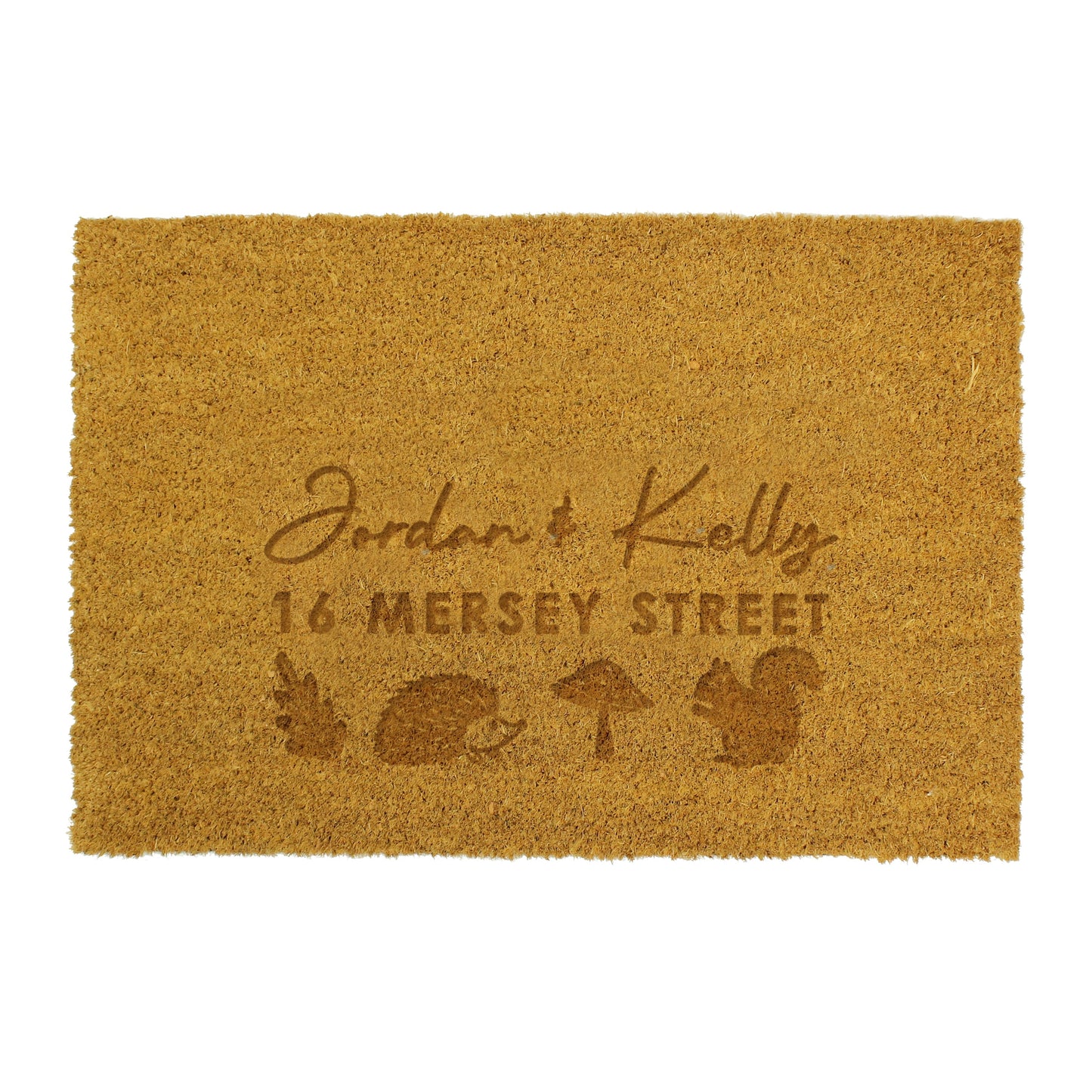 Personalised Pumpkin Rectangle Doormat Peach Bomb Fashion, Jewellery, Homeware & Gifts Doormats