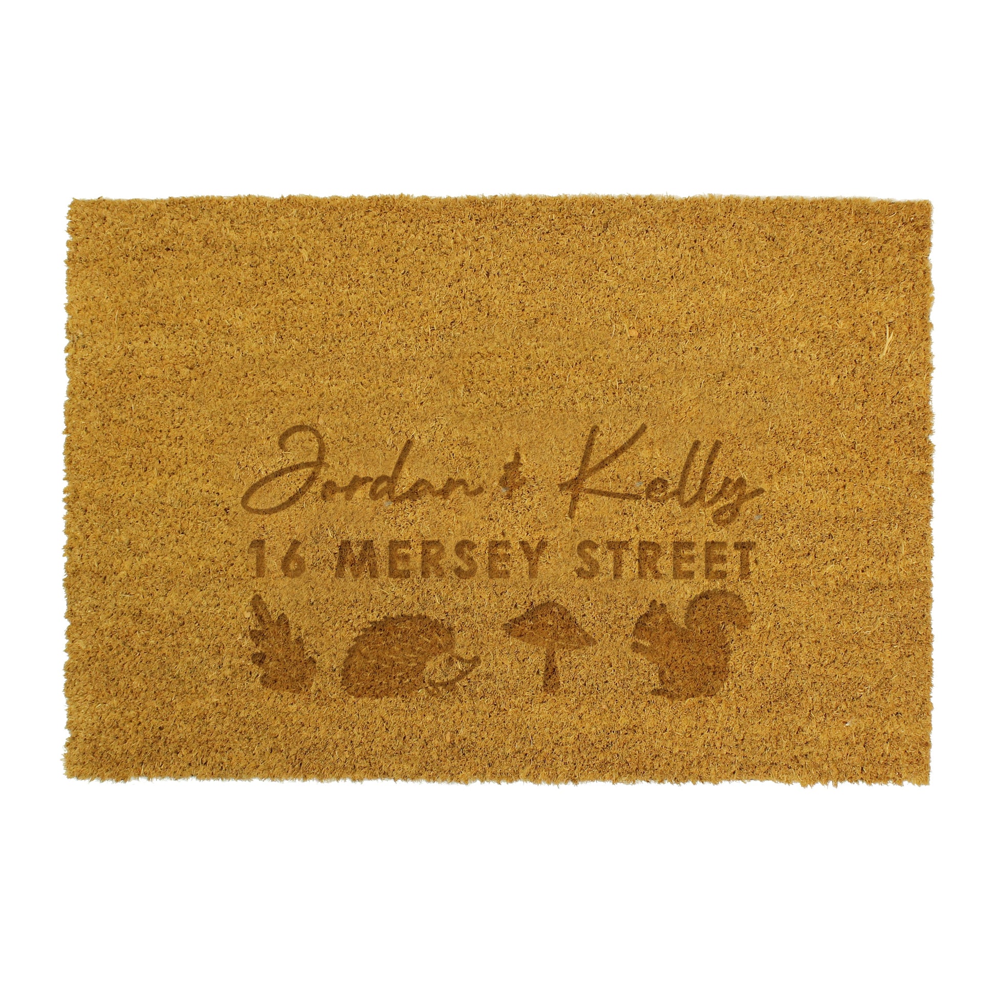 Personalised Pumpkin Rectangle Doormat Peach Bomb Fashion, Jewellery, Homeware & Gifts Doormats