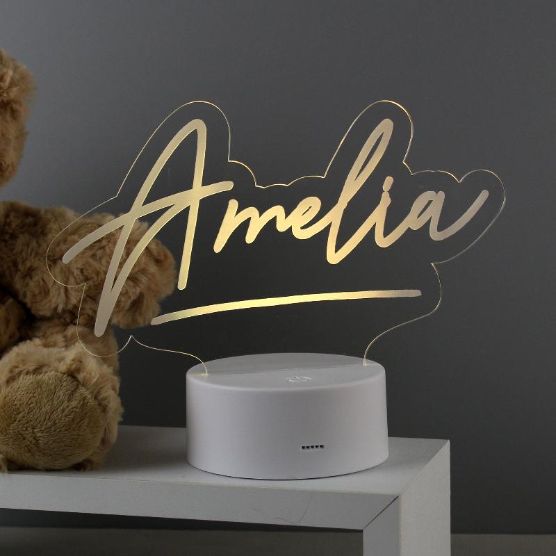 personalised light gift for her him kid children nightlight night light desk light son daughter cousin teenager birthday christmas