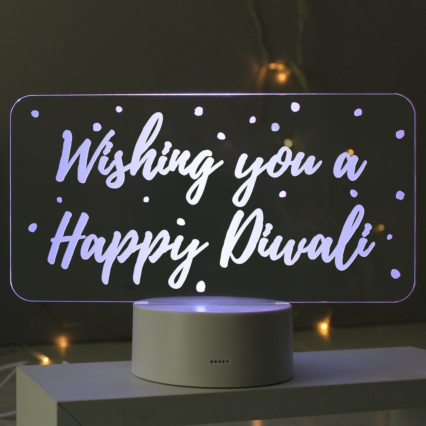 Personalised Polka-dot Message LED Colour Changing Light Peach Bomb Fashion, Jewellery, Homeware & Gifts