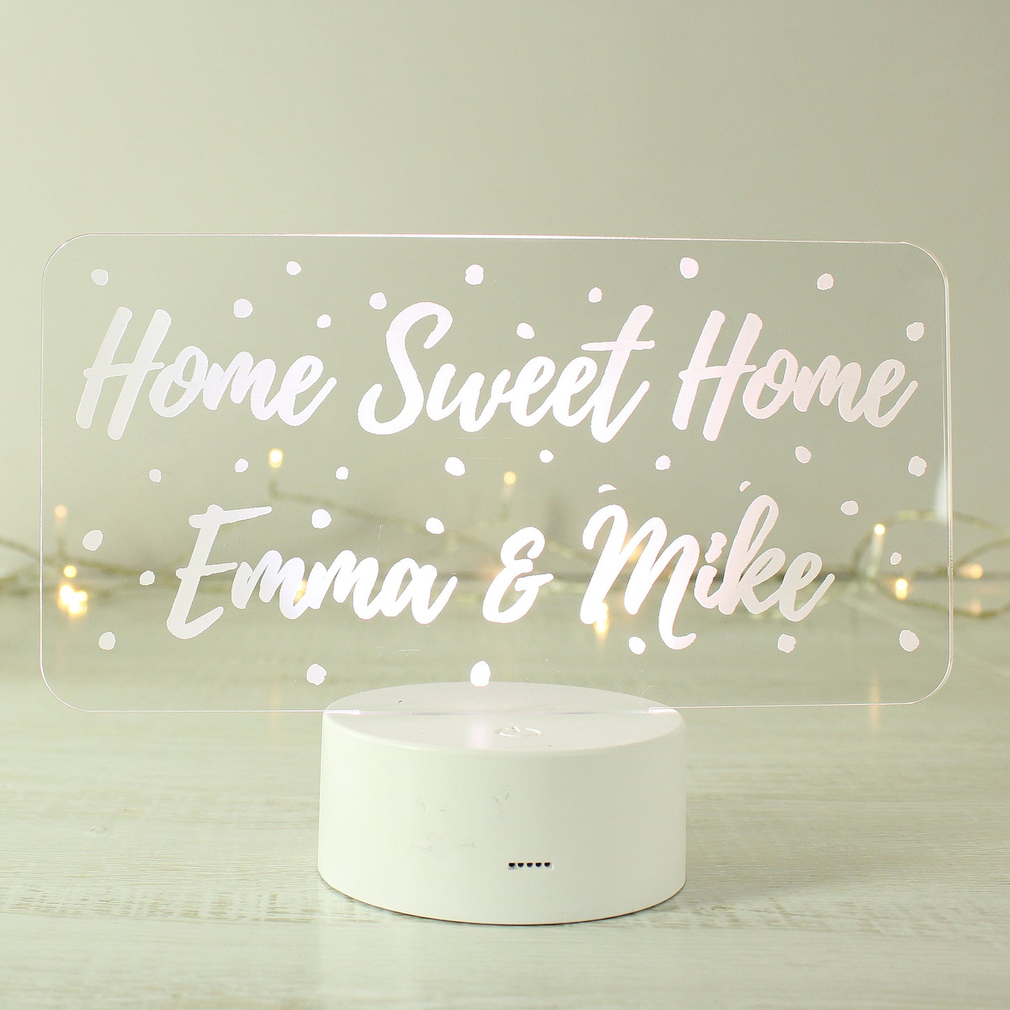 Personalised Polka-dot Message LED Colour Changing Light Peach Bomb Fashion, Jewellery, Homeware & Gifts