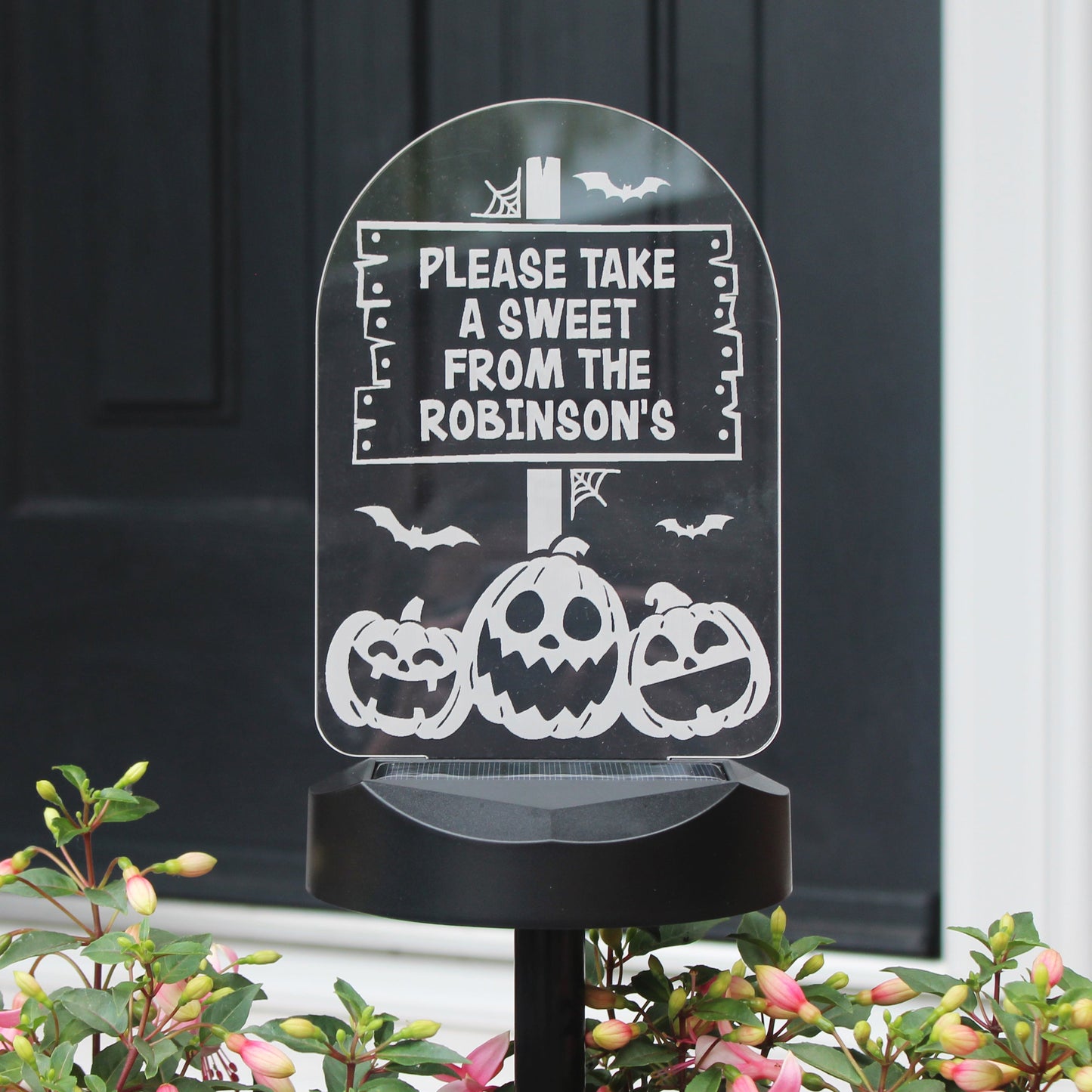 Personalised Pumpkin Patch Halloween Solar Light Peach Bomb Fashion, Jewellery, Homeware & Gifts LED Lights, Candles & Decorations