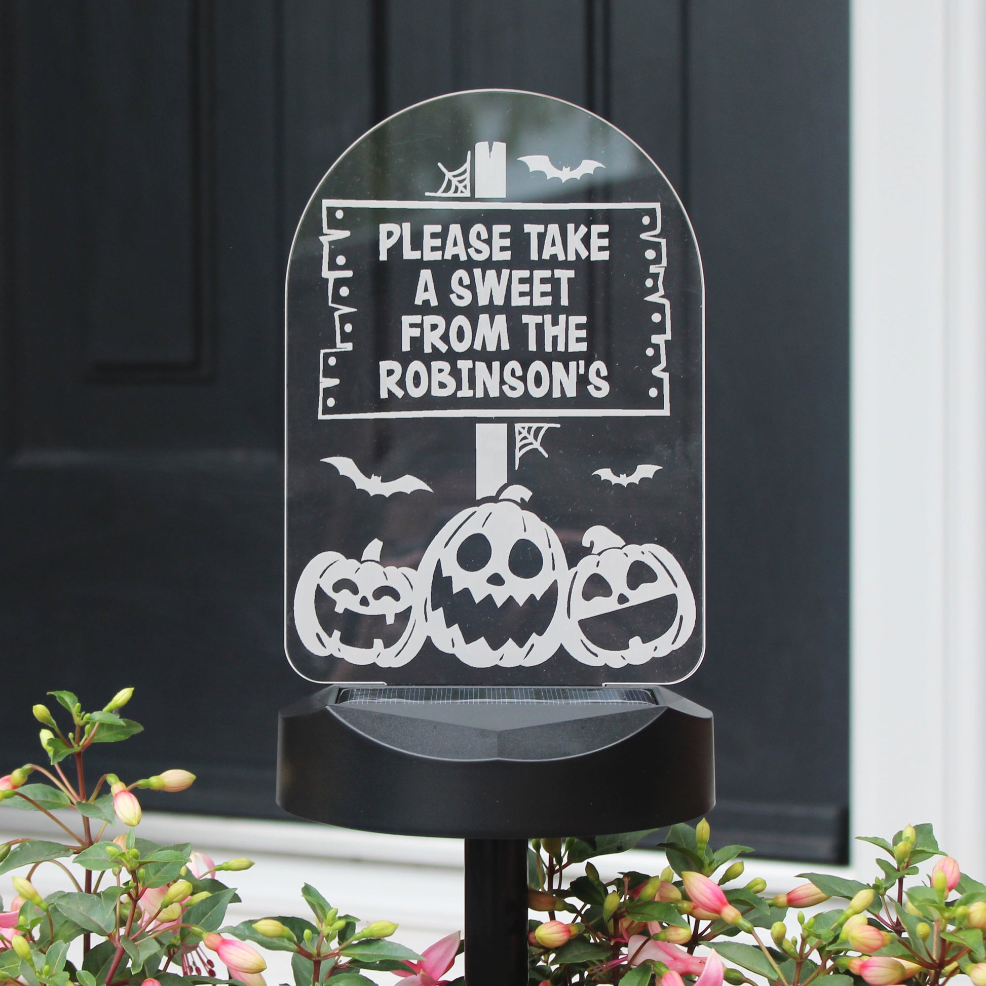 Personalised Pumpkin Patch Halloween Solar Light Peach Bomb Fashion, Jewellery, Homeware & Gifts LED Lights, Candles & Decorations