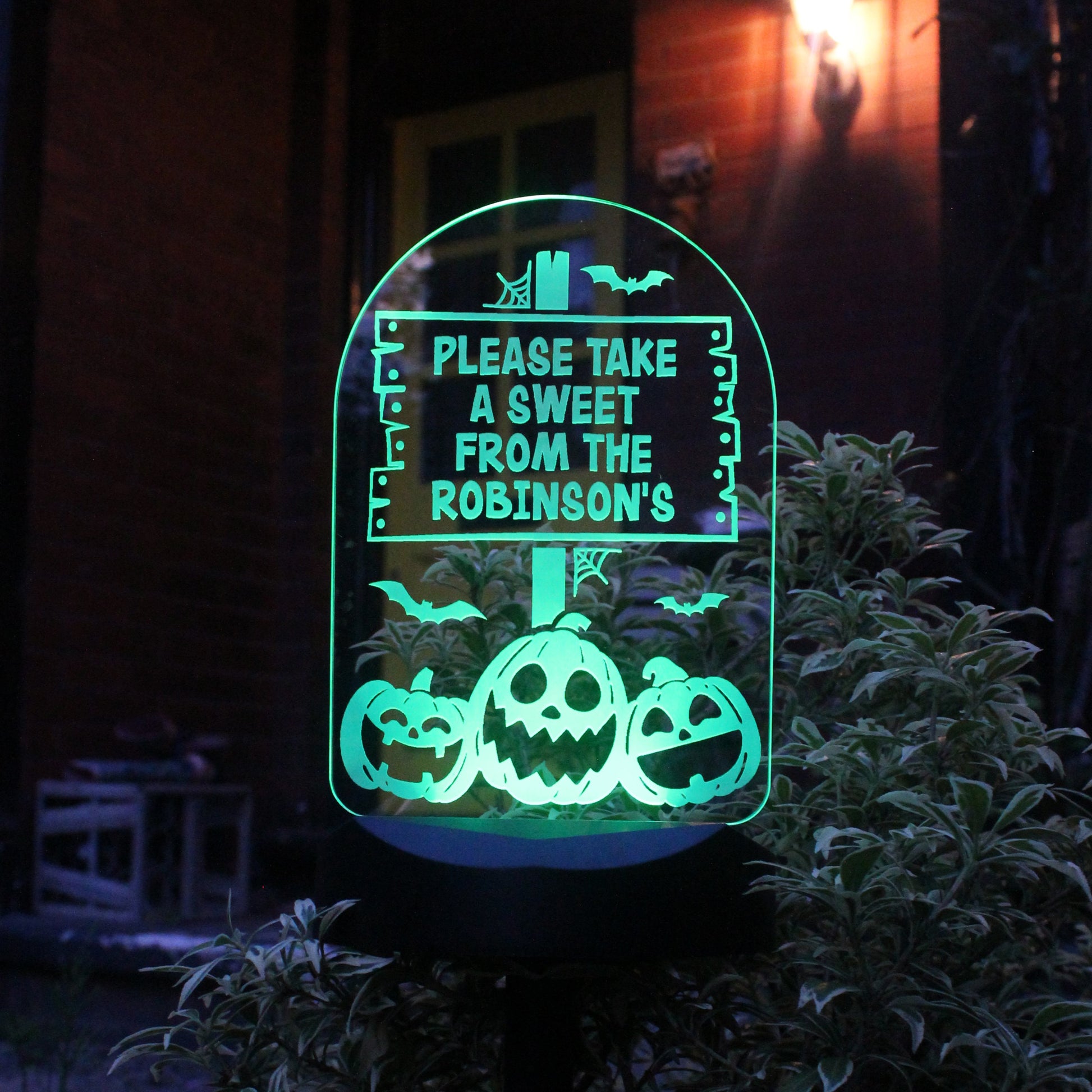 Personalised Pumpkin Patch Halloween Solar Light Peach Bomb Fashion, Jewellery, Homeware & Gifts LED Lights, Candles & Decorations