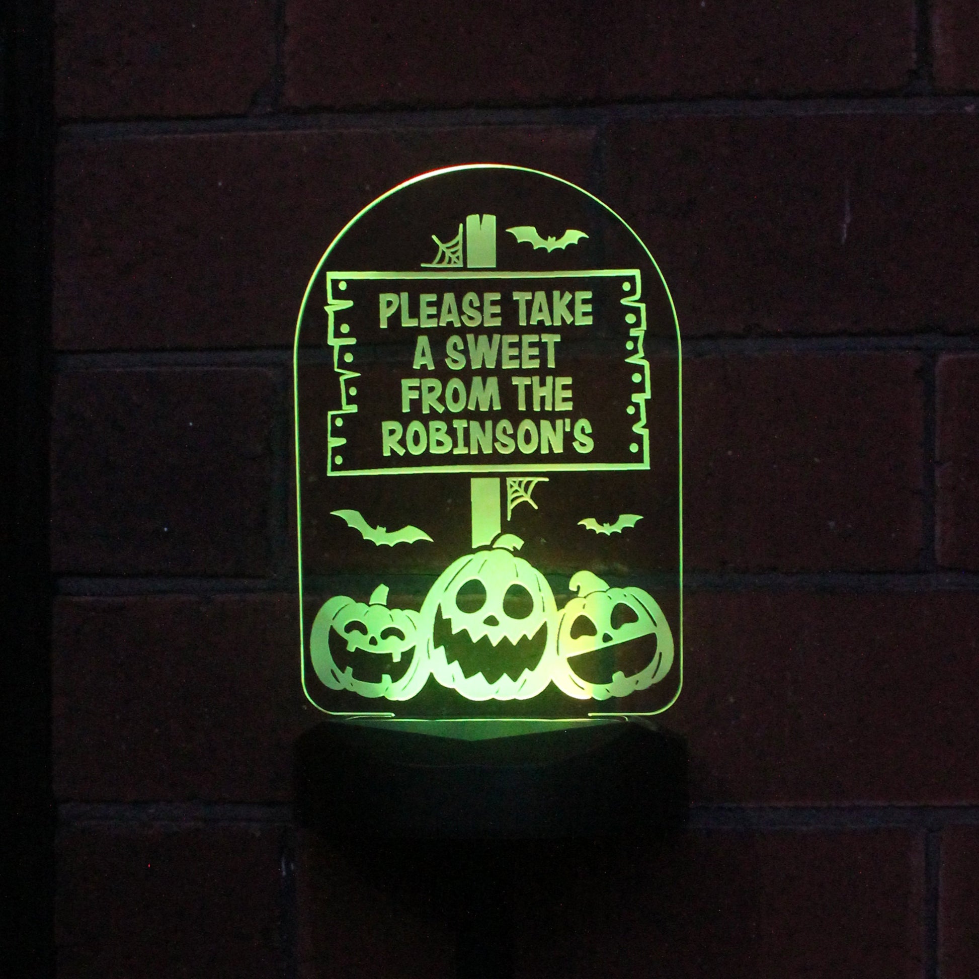 Personalised Pumpkin Patch Halloween Solar Light Peach Bomb Fashion, Jewellery, Homeware & Gifts LED Lights, Candles & Decorations