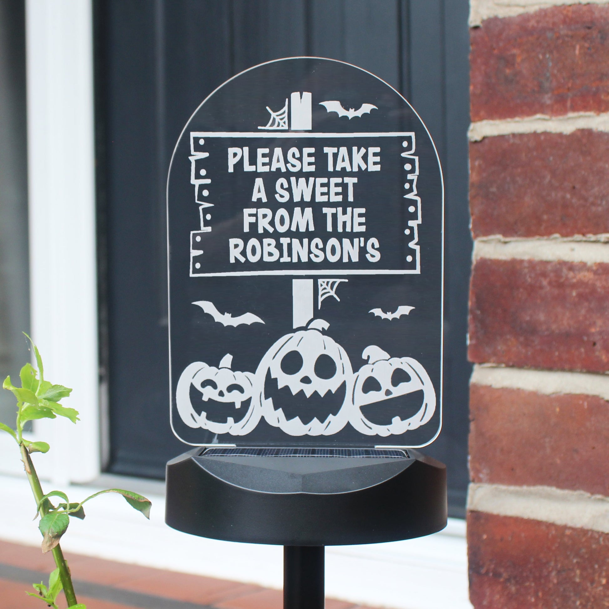Personalised Pumpkin Patch Halloween Solar Light Peach Bomb Fashion, Jewellery, Homeware & Gifts LED Lights, Candles & Decorations