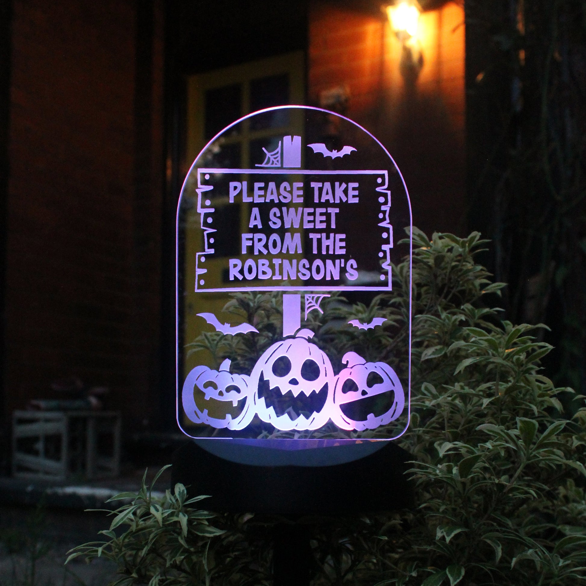 Personalised Pumpkin Patch Halloween Solar Light Peach Bomb Fashion, Jewellery, Homeware & Gifts LED Lights, Candles & Decorations