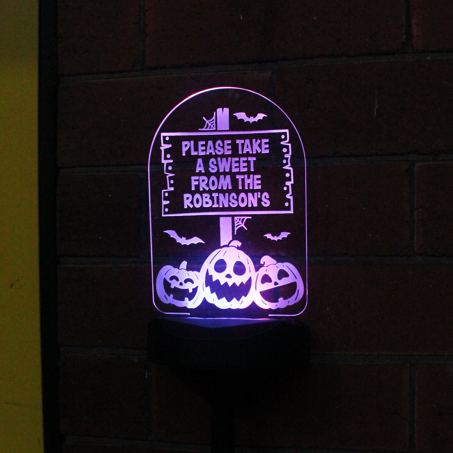 Personalised Pumpkin Patch Halloween Solar Light Peach Bomb Fashion, Jewellery, Homeware & Gifts LED Lights, Candles & Decorations