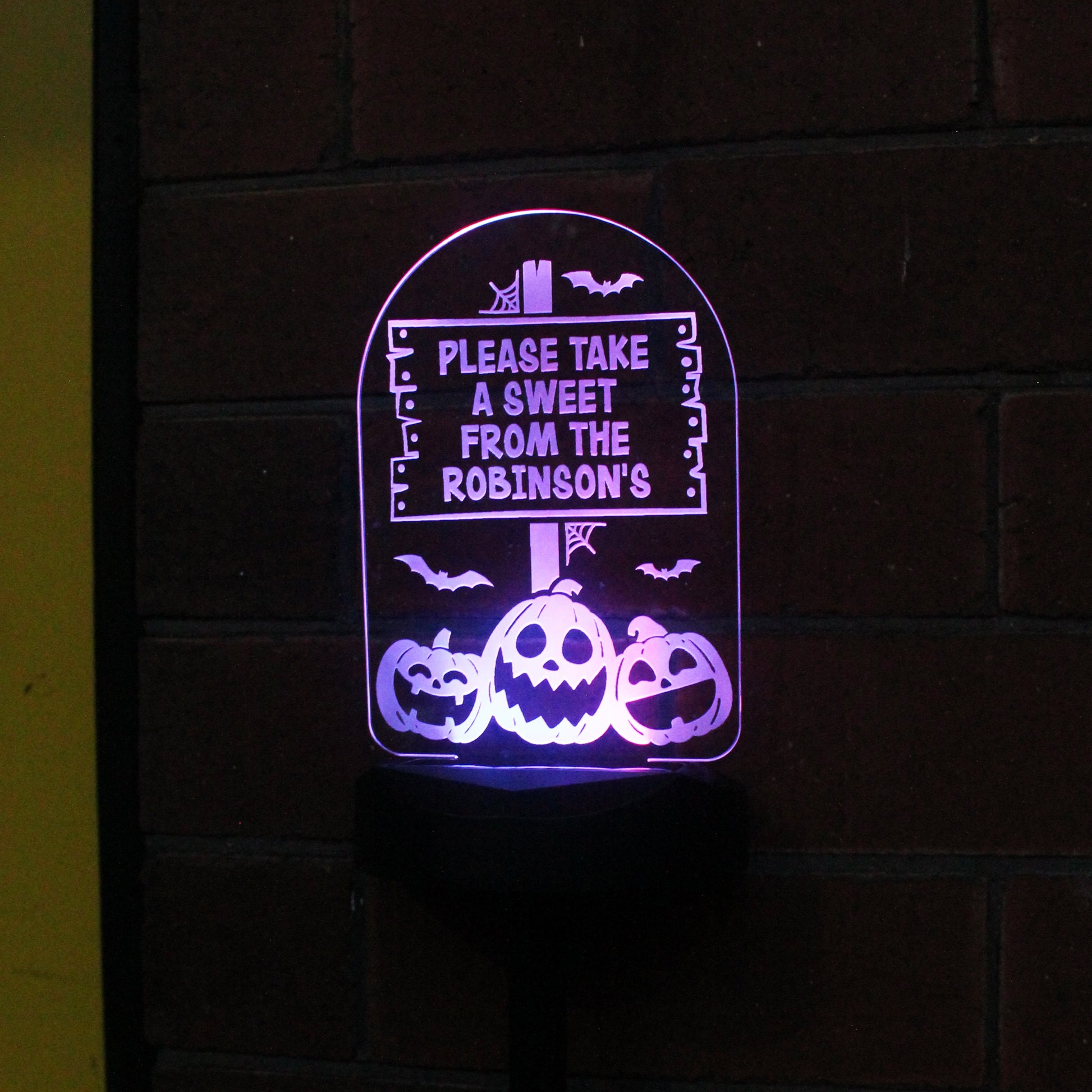 Personalised Pumpkin Patch Halloween Solar Light Peach Bomb Fashion, Jewellery, Homeware & Gifts LED Lights, Candles & Decorations