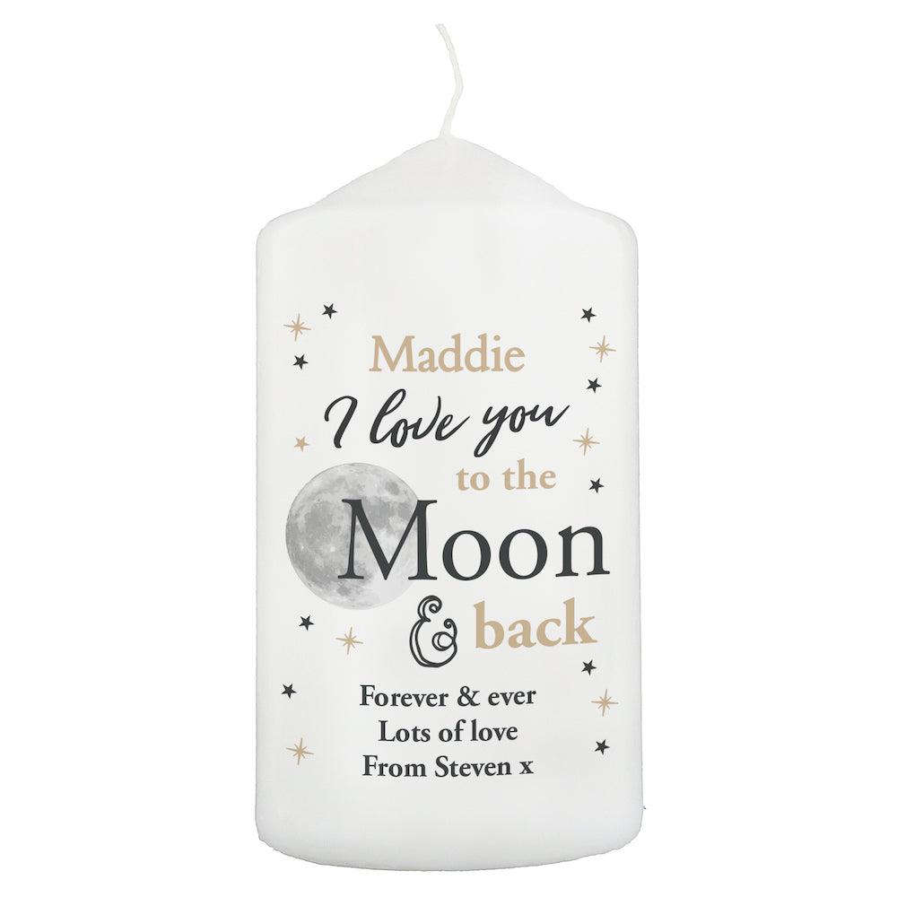 peach bomb personalised candle love you to the moon and back gift for her him girlfriend mother mothers day mum mummy