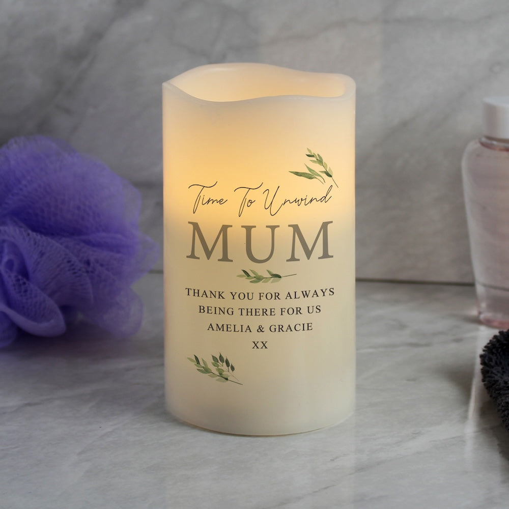 mothers day gift for mum woman special personalised candle LED wax love unique unusual step stepmum thankyou thank mother to me