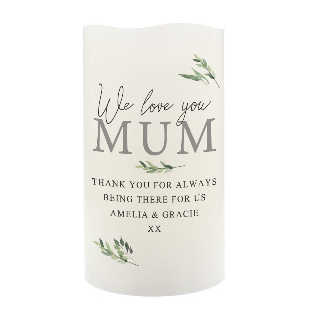 mothers day gift for mum woman special personalised candle LED wax love unique unusual step stepmum thankyou thank mother to me