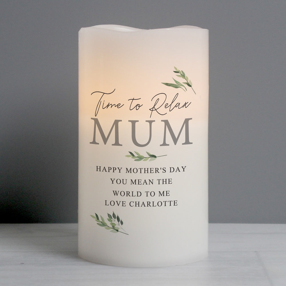 mothers day gift for mum woman special personalised candle LED wax love unique unusual step stepmum thankyou thank mother to me