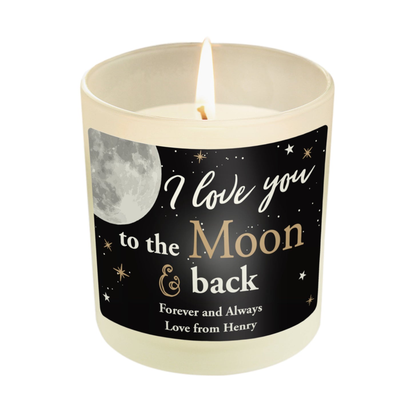 Personalised Moon & Back Scented Jar Candle Peach Bomb Fashion, Jewellery, Homeware & Gifts Candles & Reed Diffusers
