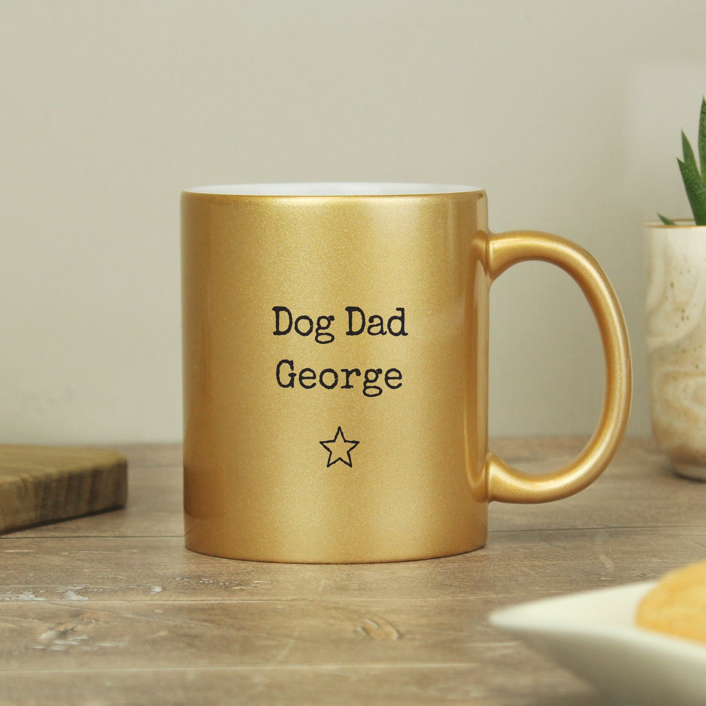 Personalised Free Text Gold Mug Peach Bomb Fashion, Jewellery, Homeware & Gifts Mugs