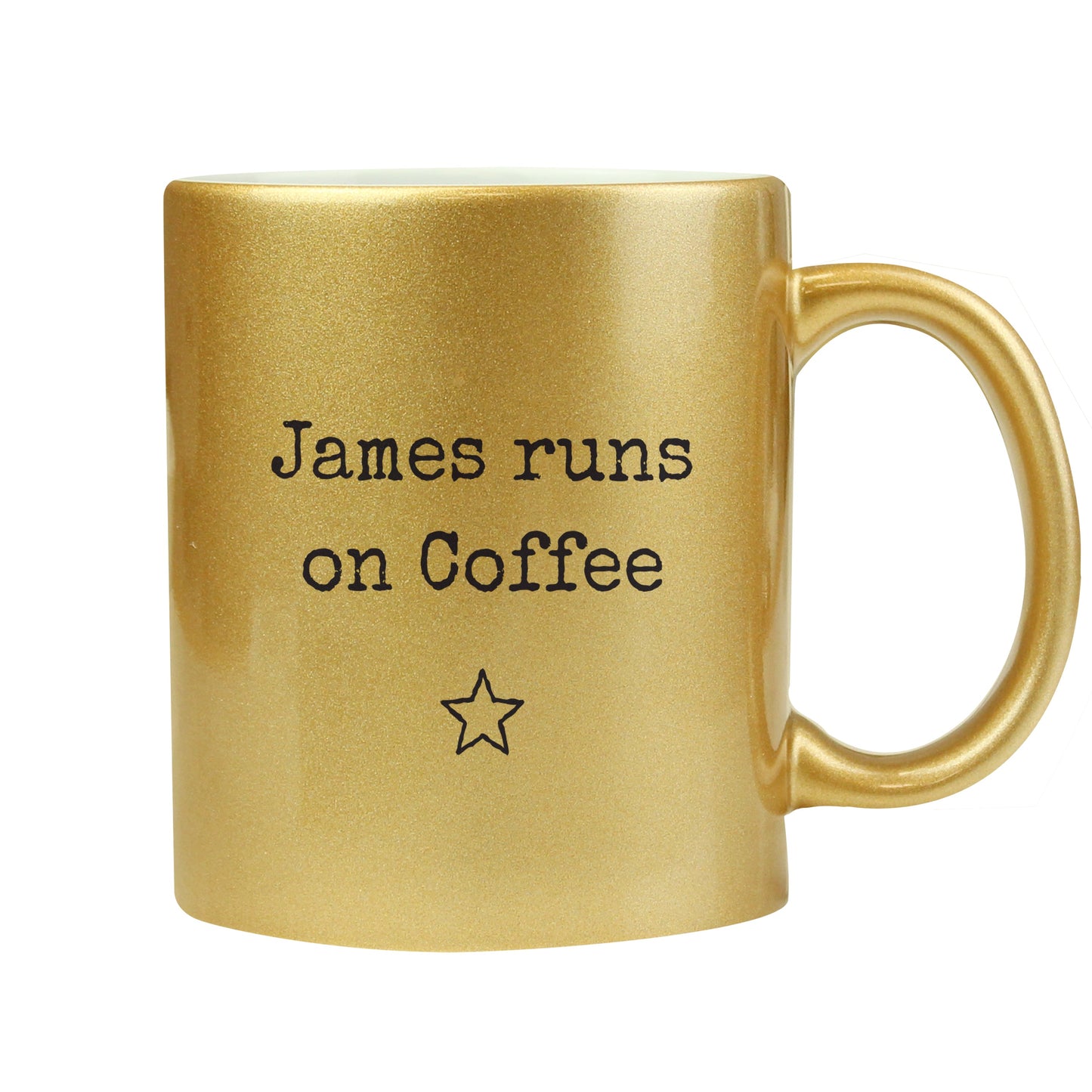 Personalised Free Text Gold Mug Peach Bomb Fashion, Jewellery, Homeware & Gifts Mugs