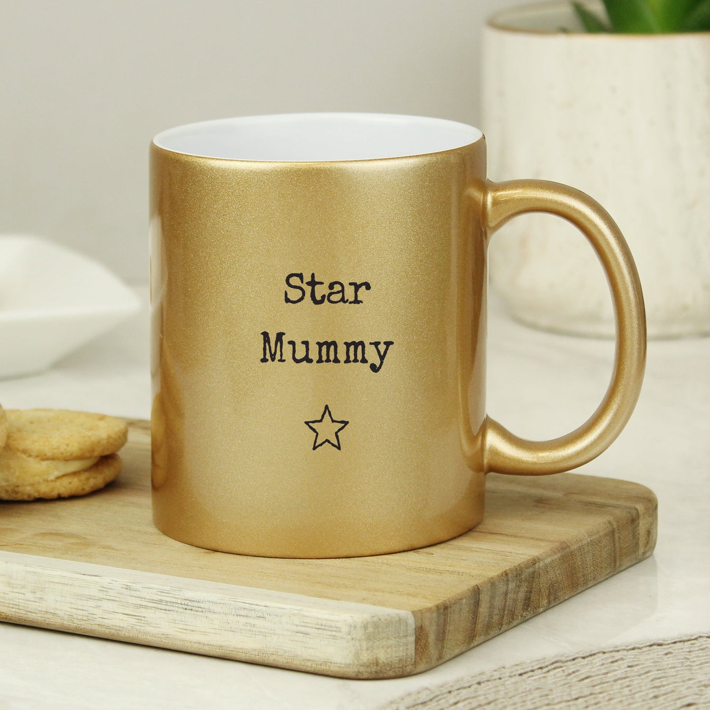 Personalised Free Text Gold Mug Peach Bomb Fashion, Jewellery, Homeware & Gifts Mugs
