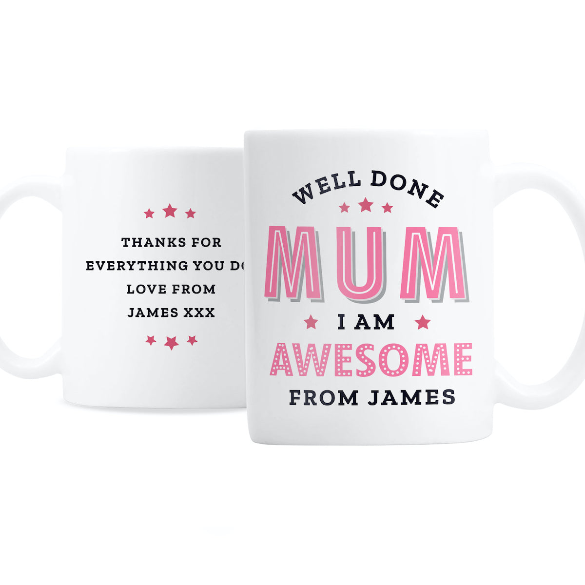 Personalised 'Well Done Mum I Am Awesome' Funnty Mug