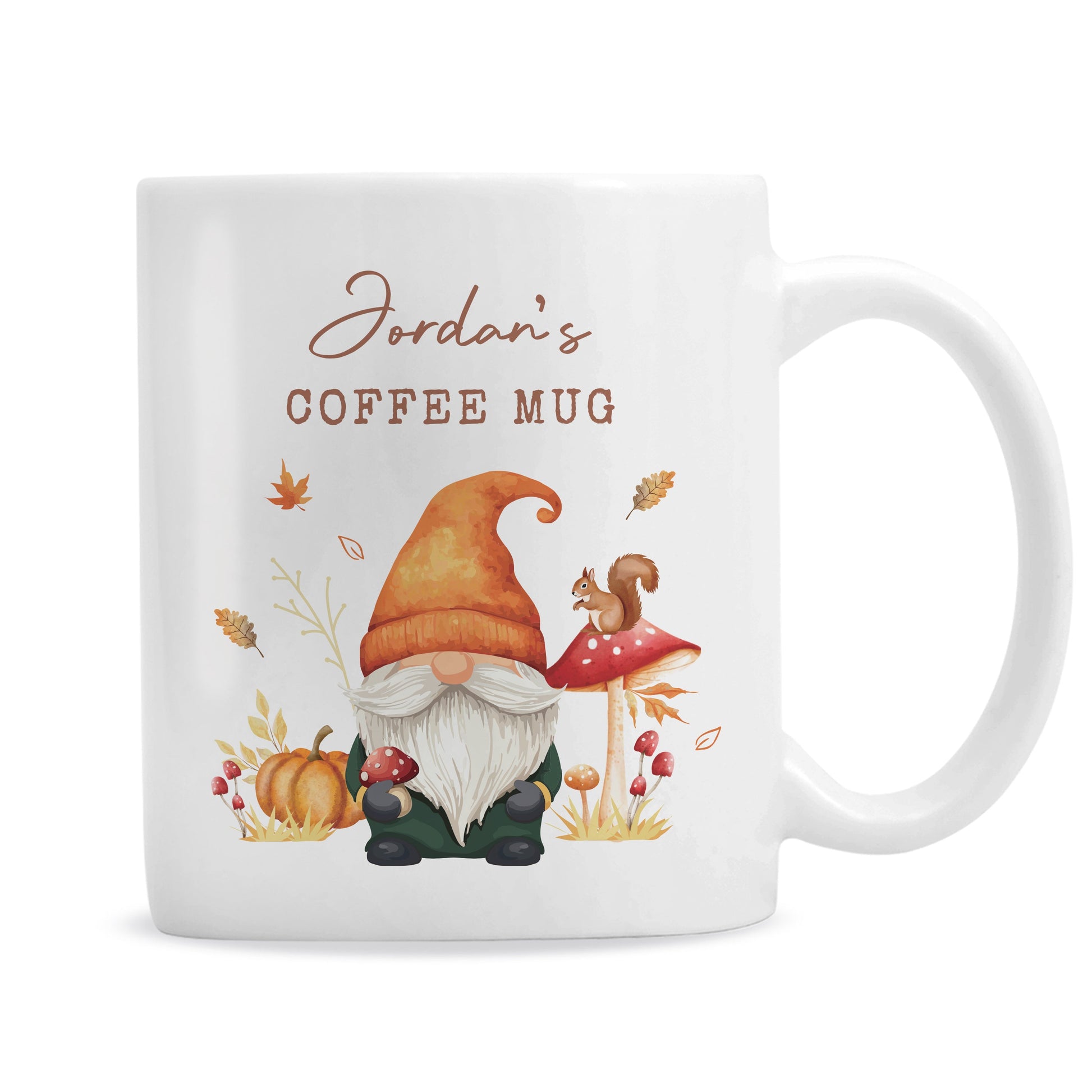 Personalised Autumn Gonk Mug Peach Bomb Fashion, Jewellery, Homeware & Gifts Mugs