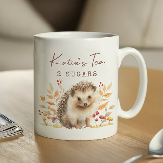 Personalised Hedgehog Mug Peach Bomb Fashion, Jewellery, Homeware & Gifts Mugs