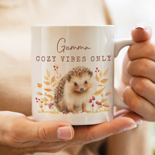 Personalised Hedgehog Mug Peach Bomb Fashion, Jewellery, Homeware & Gifts Mugs
