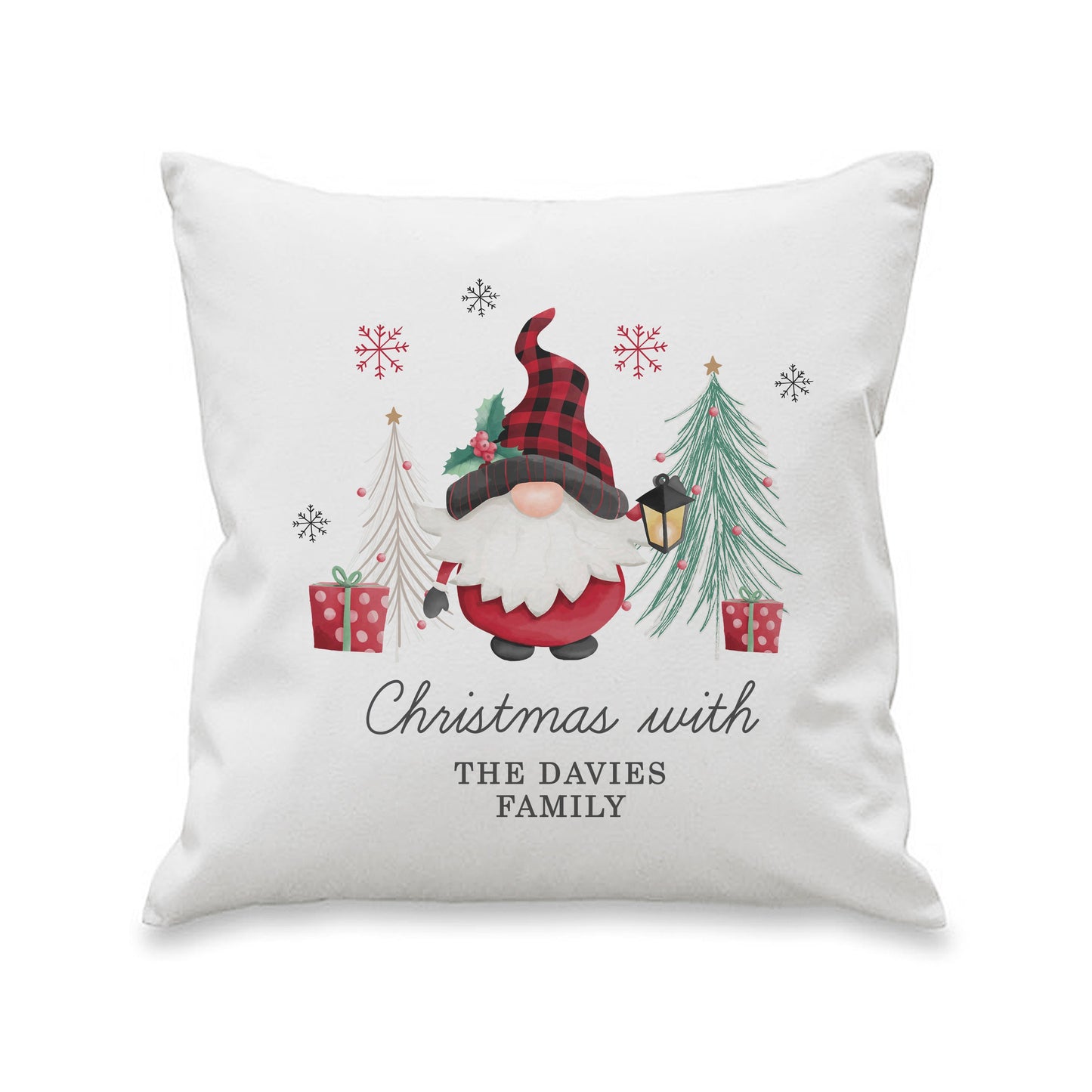Personalised Gonk Christmas Cushion Peach Bomb Fashion, Jewellery, Homeware & Gifts Textiles