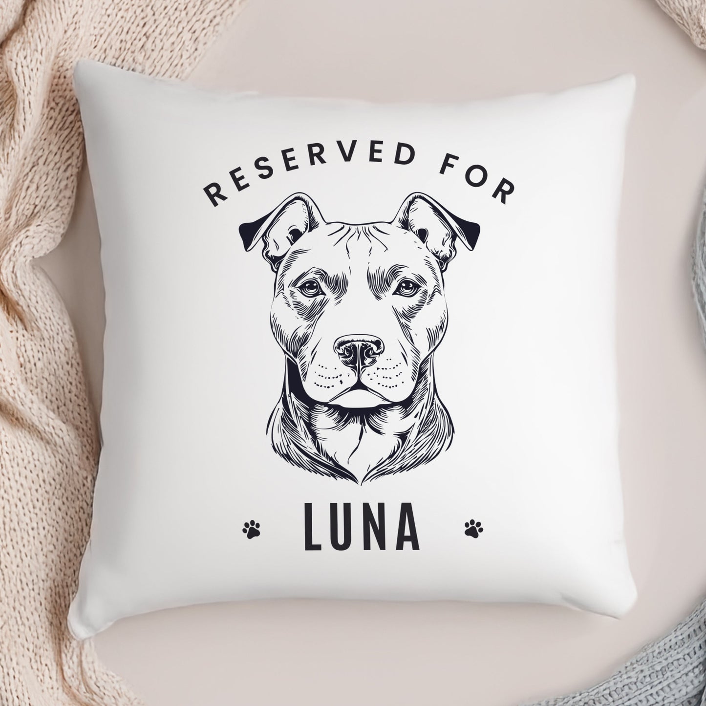 Personalised Reserved For Dog Breed Cushion Peach Bomb Fashion, Jewellery, Homeware & Gifts Textiles