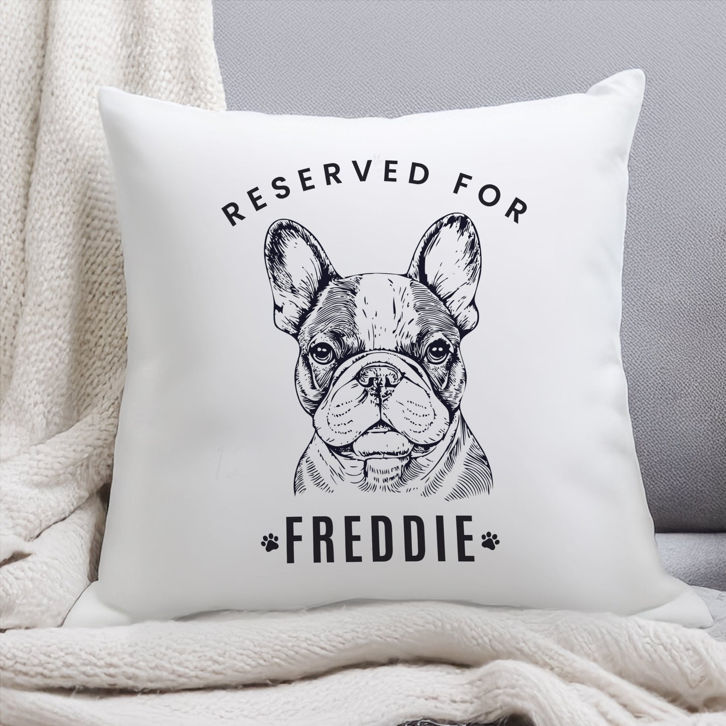 Personalised Reserved For Dog Breed Cushion Peach Bomb Fashion, Jewellery, Homeware & Gifts Textiles