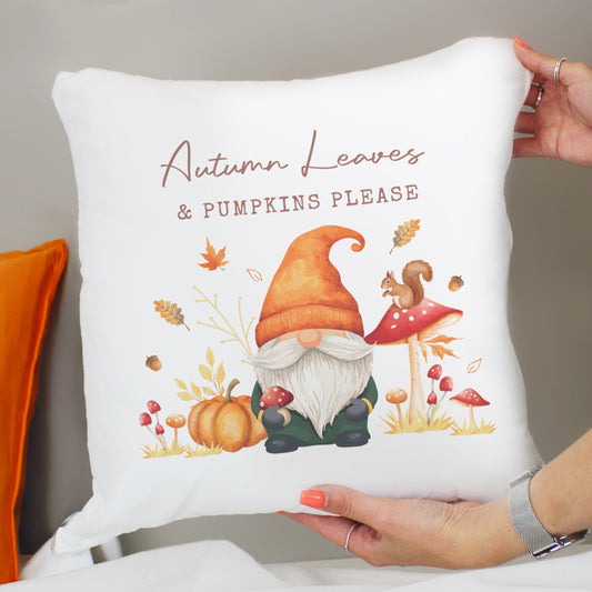 Personalised Autumn Gonk Cushion Peach Bomb Fashion, Jewellery, Homeware & Gifts Textiles