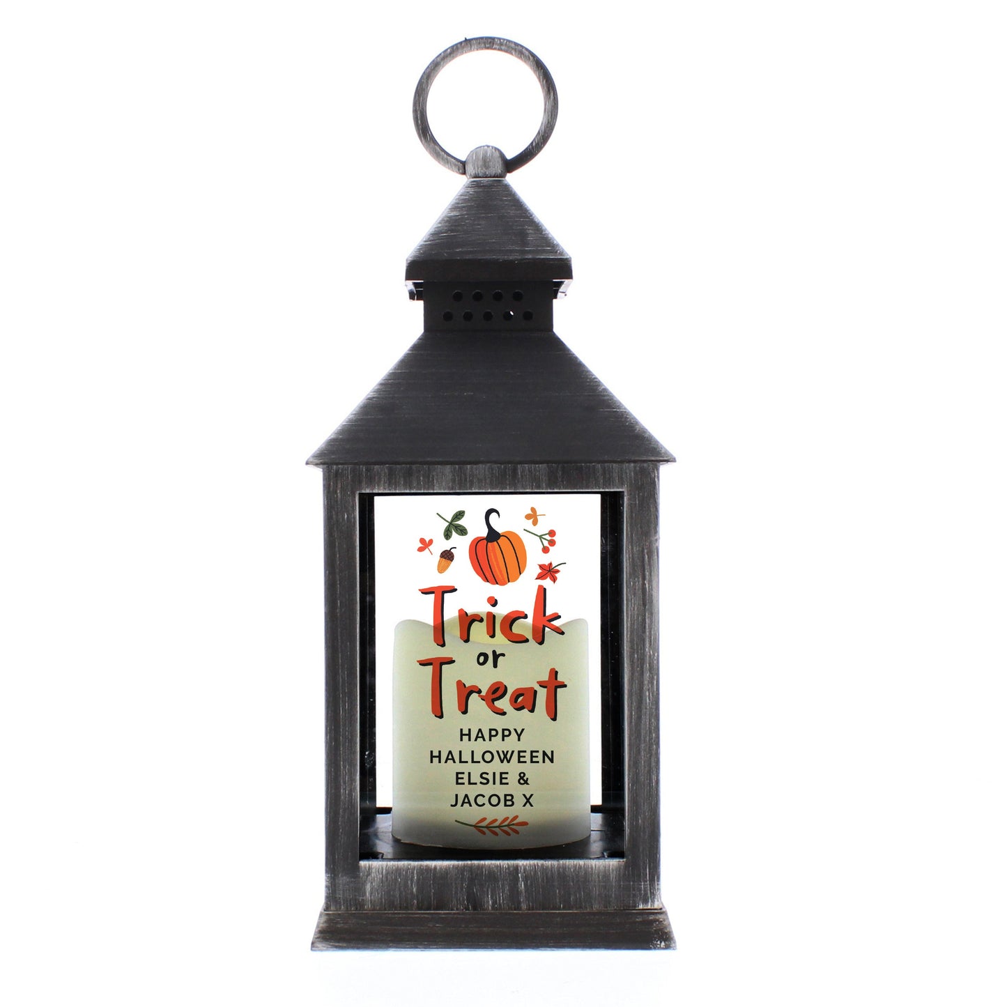 Personalised Trick or Treat Lantern Peach Bomb Fashion, Jewellery, Homeware & Gifts LED Lights, Candles & Decorations