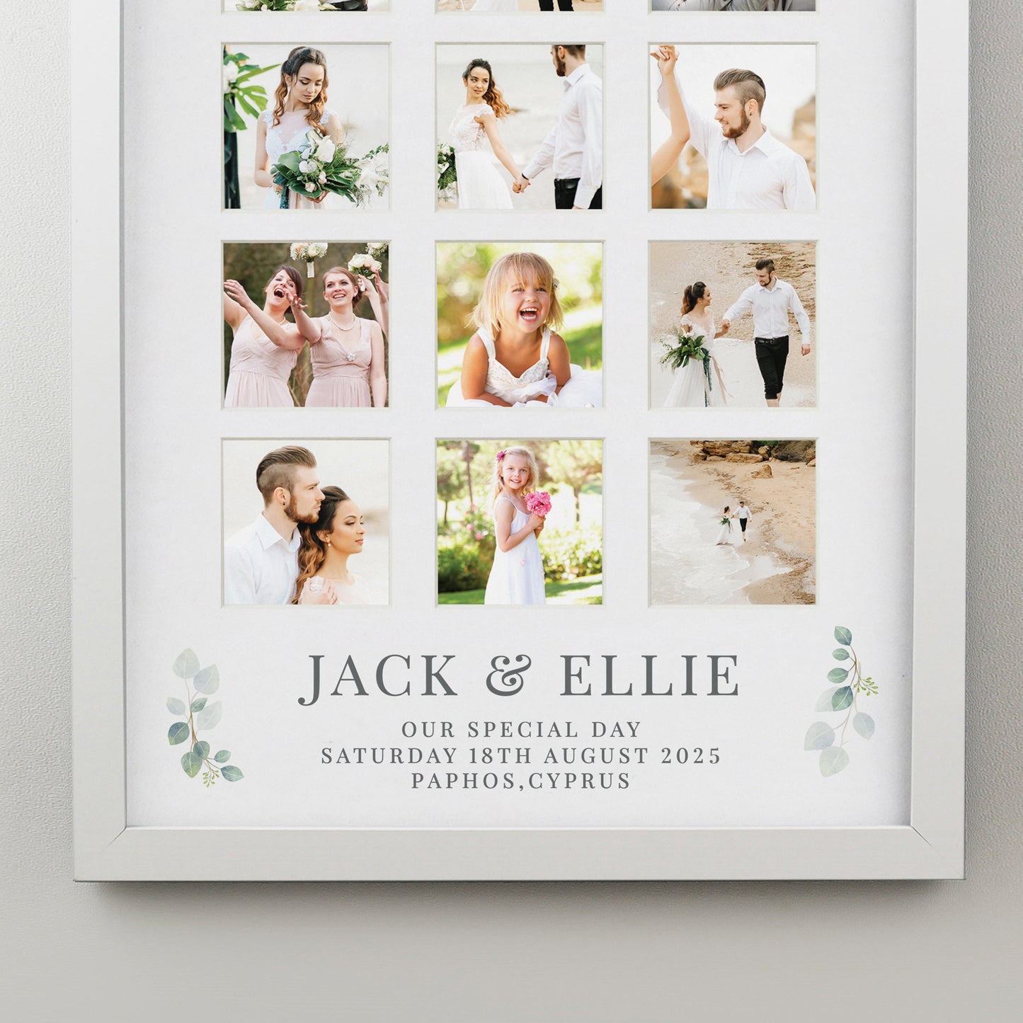 Personalised Wedding White Multi Photo Frame Peach Bomb Fashion, Jewellery, Homeware & Gifts Photo Frames, Albums and Guestbooks