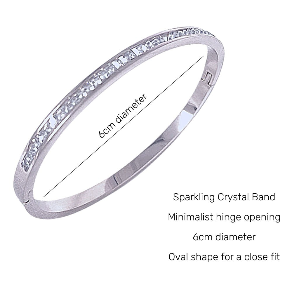 peach bomb bracelet for womens silver bangle sparkle shiny bangle bracelet gift for her birthday valentines teenager ted baker clemara free shipping delivery