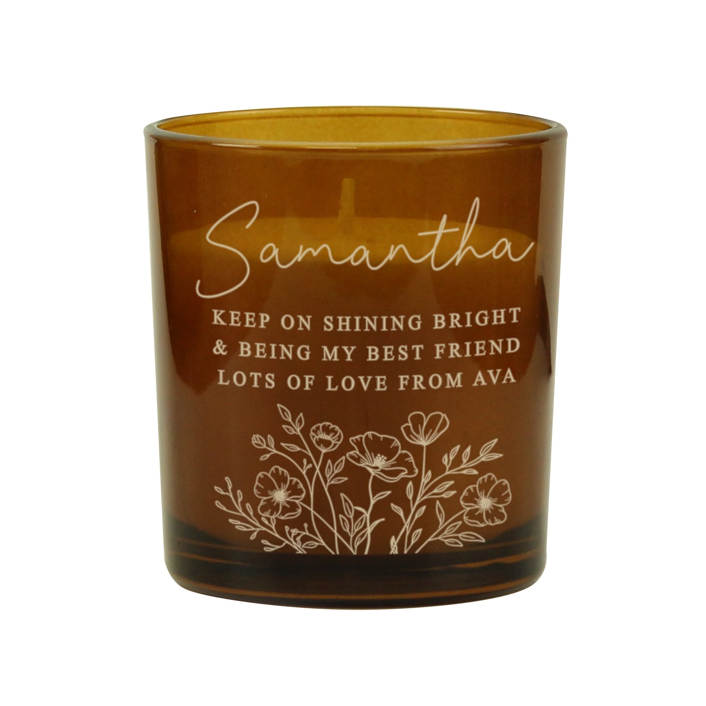 personalised gift for women scented candle vanilla best friend gift